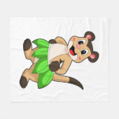 Meerkat op Ballet Dance Fleece Deken (Voorkant (Horizontaal))