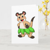 Meerkat op Ballet Dance Kaart (Gele Bloem)