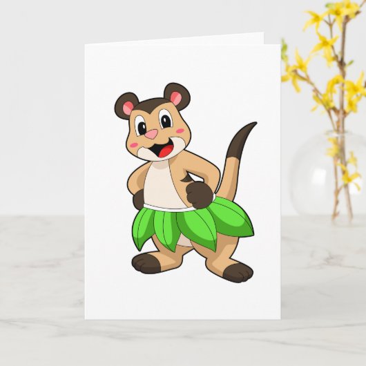 Meerkat op Ballet Dance Kaart (Gele Bloem)