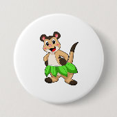 Meerkat op Ballet Dance Ronde Button 7,6 Cm (Voorkant)