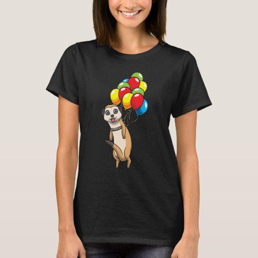 Meerkat op ballonnen t-shirt (Voorkant)