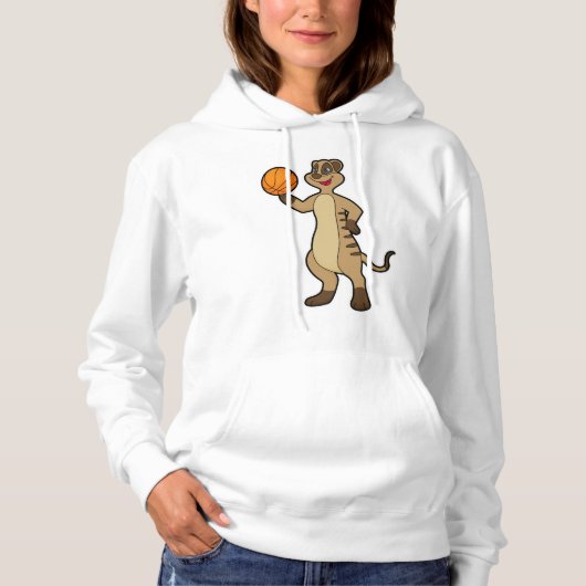 Meerkat op Basketball Sports Hoodie (Voorkant)