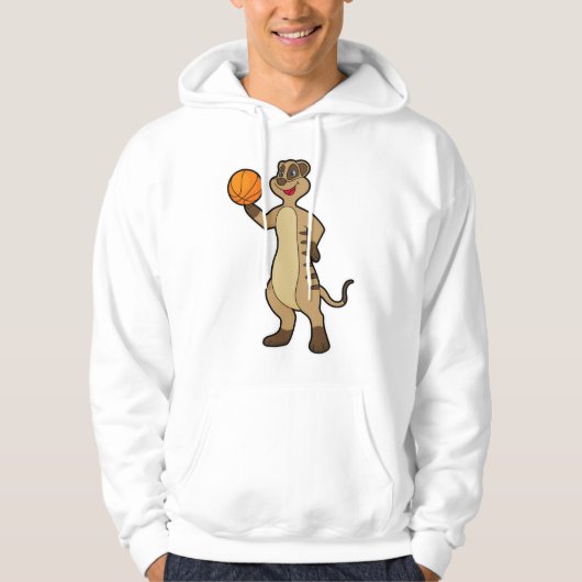 Meerkat op Basketball Sports Hoodie (Voorkant)
