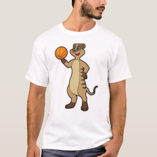 Meerkat op Basketball Sports T-shirt