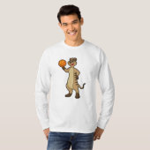 Meerkat op Basketball Sports T-shirt (Voorkant volledig)
