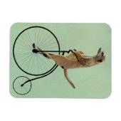 Meerkat op Black Penny Farthing 2 Magneet (Horizontaal)