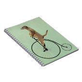 Meerkat op Black Penny Farthing 2 Notitieboek (Rechterzijde)