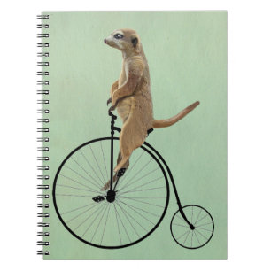 Meerkat op Black Penny Farthing 2 Notitieboek