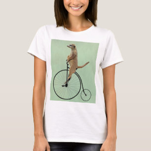 Meerkat op Black Penny Farthing 2 T-shirt