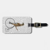 Meerkat op Black Penny Farthing Bagagelabel (Voorkant horizontaal)