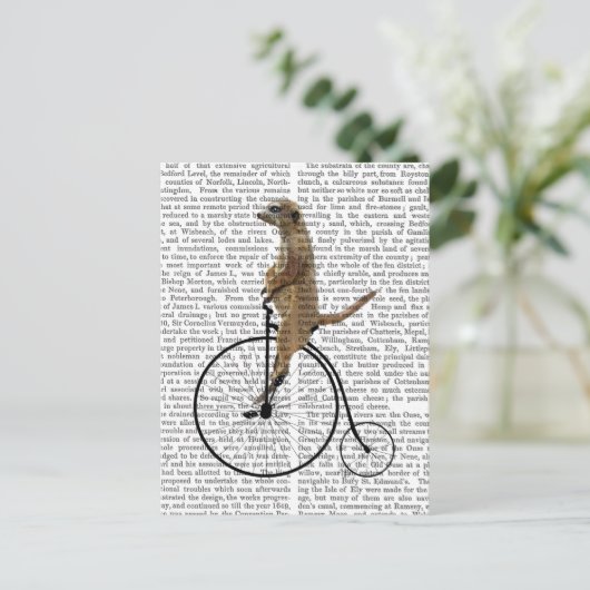 Meerkat op Black Penny Farthing Briefkaart (Staand voorkant)