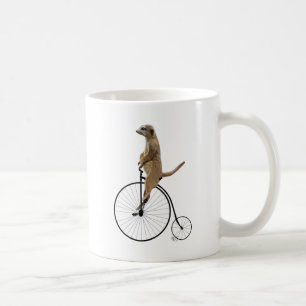 Meerkat op Black Penny Farthing Koffiemok