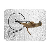 Meerkat op Black Penny Farthing Magneet (Horizontaal)