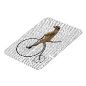 Meerkat op Black Penny Farthing Magneet (Linkerzijde)