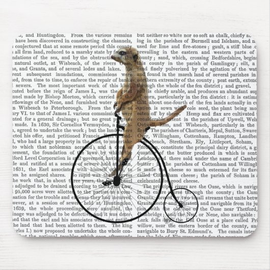 Meerkat op Black Penny Farthing Muismat (Voorkant)