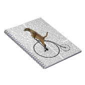 Meerkat op Black Penny Farthing Notitieboek (Rechterzijde)