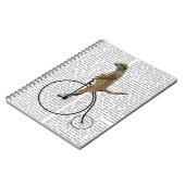 Meerkat op Black Penny Farthing Notitieboek (Linkerzijde)