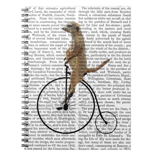 Meerkat op Black Penny Farthing Notitieboek (Voorkant)