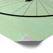 Meerkat op Black Penny Farthing Poster (Hoek)