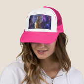 Meerkat op Blue Moonlight Night, Trucker Hat Pet (In situ)