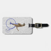 Meerkat op Blue Penny Farthing Bagagelabel (Voorkant horizontaal)