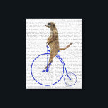 Meerkat op Blue Penny Farthing Canvas Afdruk<br><div class="desc">Kinderen</div>