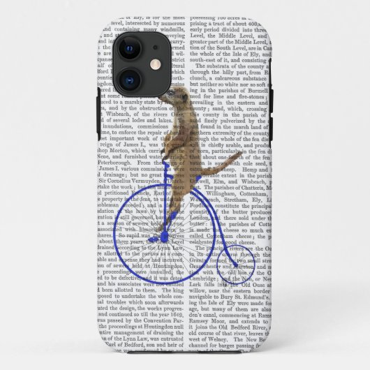 Meerkat op Blue Penny Farthing Case-Mate iPhone Case (Achterkant)