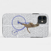 Meerkat op Blue Penny Farthing Case-Mate iPhone Case (Achterkant (horizontaal))