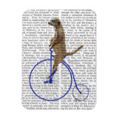 Meerkat op Blue Penny Farthing Magneet (Verticaal)