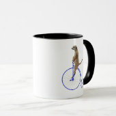 Meerkat op Blue Penny Farthing Mok (Voorkant rechts)