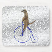 Meerkat op Blue Penny Farthing Muismat (Voorkant)