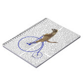 Meerkat op Blue Penny Farthing Notitieboek (Linkerzijde)