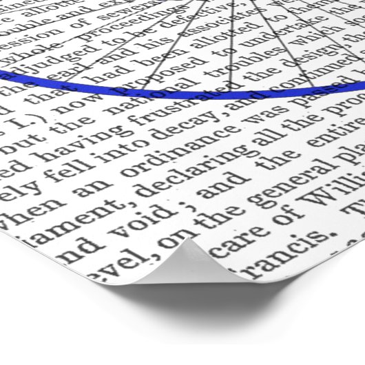 Meerkat op Blue Penny Farthing Poster (Hoek)