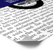 Meerkat op Donkere Blauwe Moped Poster (Hoek)