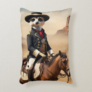 Meerkat op een paard: kan de enige vreemdeling zij accent kussen