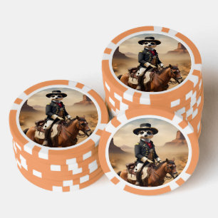 Meerkat op een paard: kan de enige vreemdeling zij poker chips