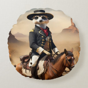 Meerkat op een paard: kan de enige vreemdeling zij rond kussen