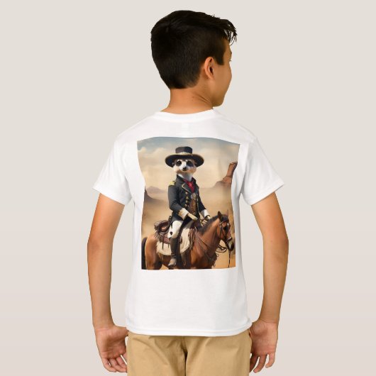 Meerkat op een paard: kan de enige vreemdeling zij t-shirt (Achterkant volledig)