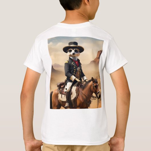 Meerkat op een paard: kan de enige vreemdeling zij t-shirt (Achterkant)