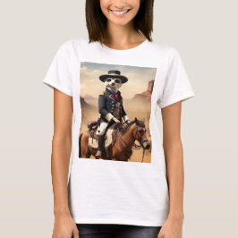 Meerkat op een paard: kan de enige vreemdeling zij t-shirt
