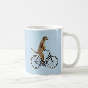 Meerkat op fiets 2 koffiemok