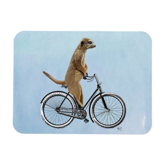 Meerkat op fiets 2 magneet (Horizontaal)