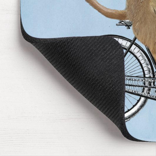 Meerkat op fiets 2 muismat (Hoek)