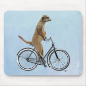 Meerkat op fiets 2 muismat (Voorkant)
