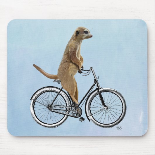 Meerkat op fiets 2 muismat (Voorkant)