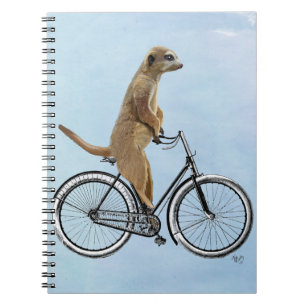 Meerkat op fiets 2 notitieboek