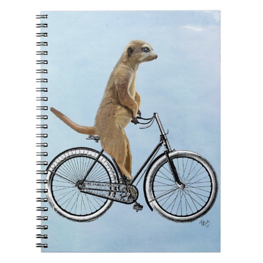Meerkat op fiets 2 notitieboek (Voorkant)