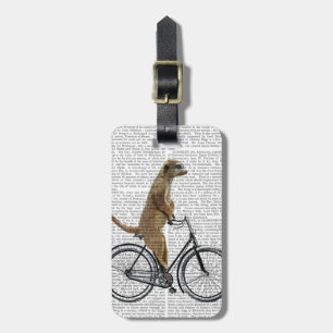 Meerkat op fiets bagagelabel