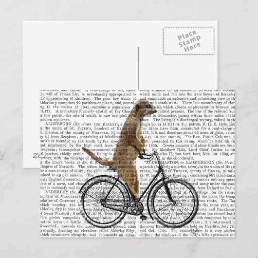Meerkat op fiets briefkaart (Voorkant / Achterkant)