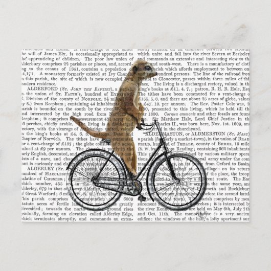 Meerkat op fiets briefkaart (Voorkant)